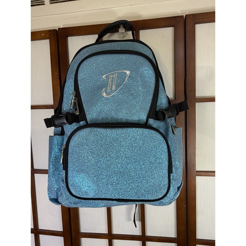 Dream Duffel Blue Glitter Backpack Cheer Dance Full Size